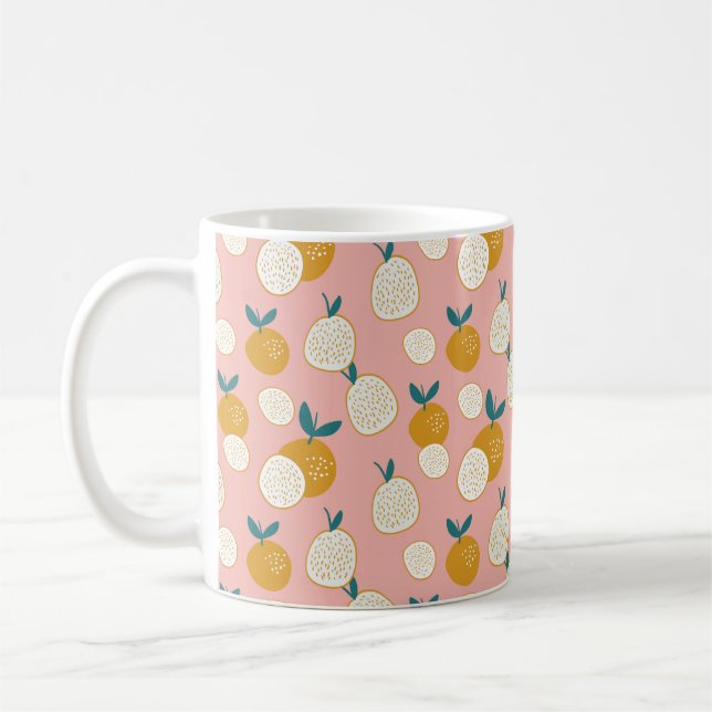 Caneca De Café fruta de fundo de padrão uniforme, padrão impressã (Esquerda)