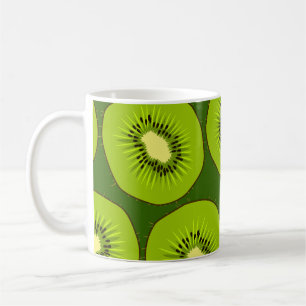 Caneca De Café Fruta de Kiwi: verde escuro.