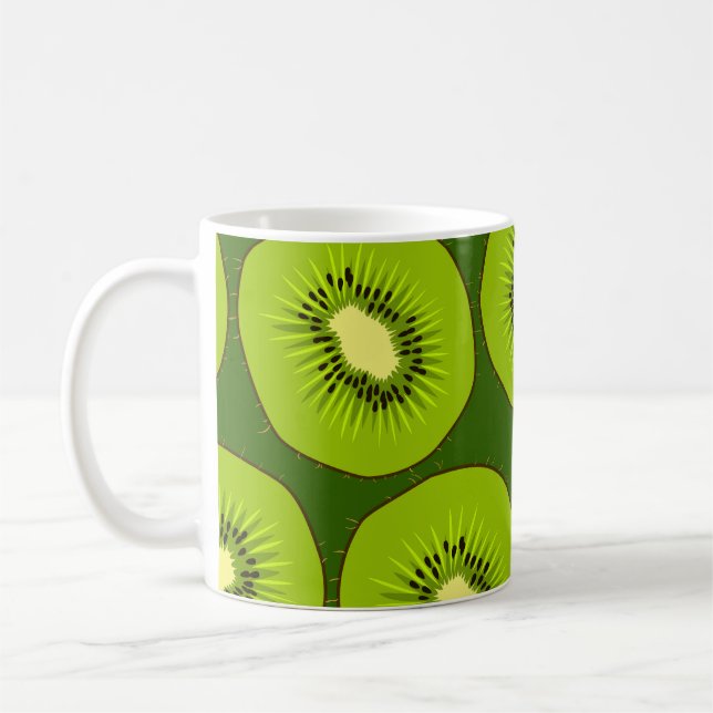 Caneca De Café Fruta de Kiwi: verde escuro. (Esquerda)