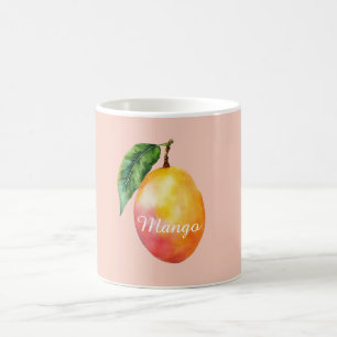 Caneca De Café Fruta de Manga Amarela Rosa