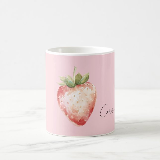 Caneca De Café Fruta de Morango Rosa (Centro)
