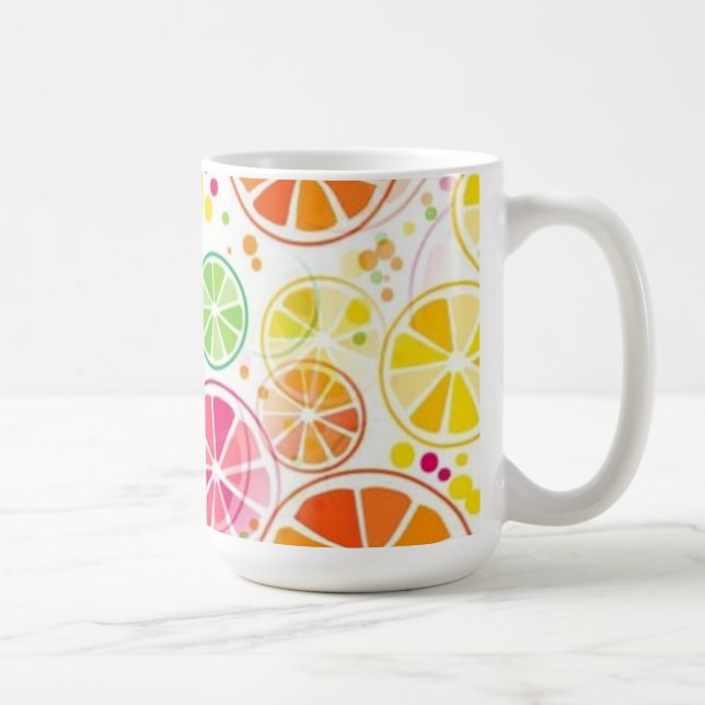 Caneca De Café Fruta de Verão Cores de Mug (Direita)