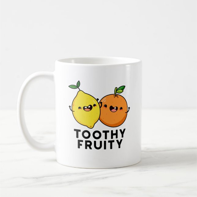 Caneca De Café Fruta Dentada Fruta Engraçada (Esquerda)
