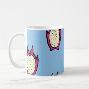 Caneca De Café Fruta Dragão: Desenho de Tinta Vintage.