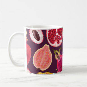 Caneca De Café Fruta exótica: padrão transparente colorido