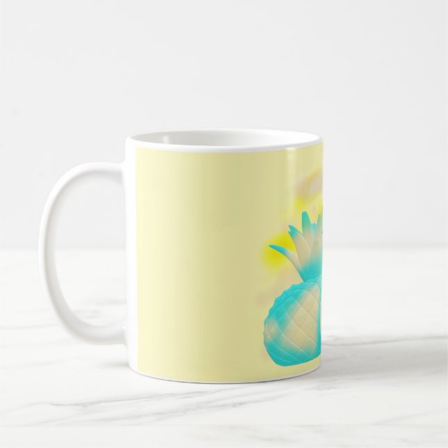 Caneca De Café Fruta loop art névoa névoa magia abacaxis (Esquerda)