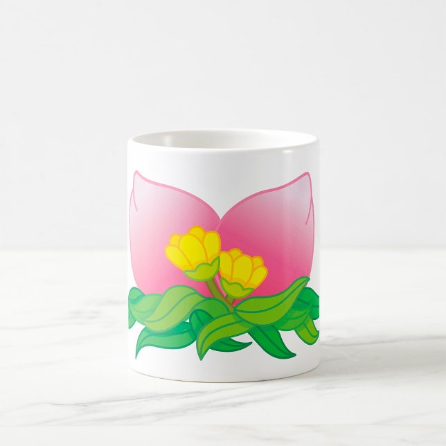 Caneca De Café Fruta Oriental E Flores (Criador carregado)