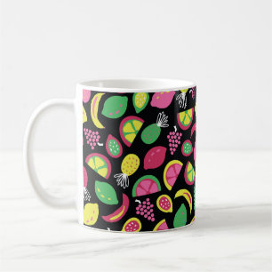 Caneca De Café Fruta padrão de colheita sem descontinuidades pre