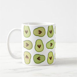 Caneca De Café Fruta Saudável para o Coração Abacate Personalizad