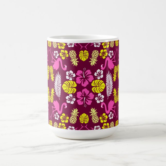Caneca De Café Fruta Tropical Floral Padrão (Centro)