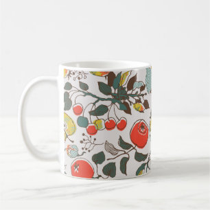 Caneca De Café frutas cortadas. padrão sem falhas