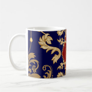 Caneca De Café Frutas de Pear Elegantes: Vintage Invisível