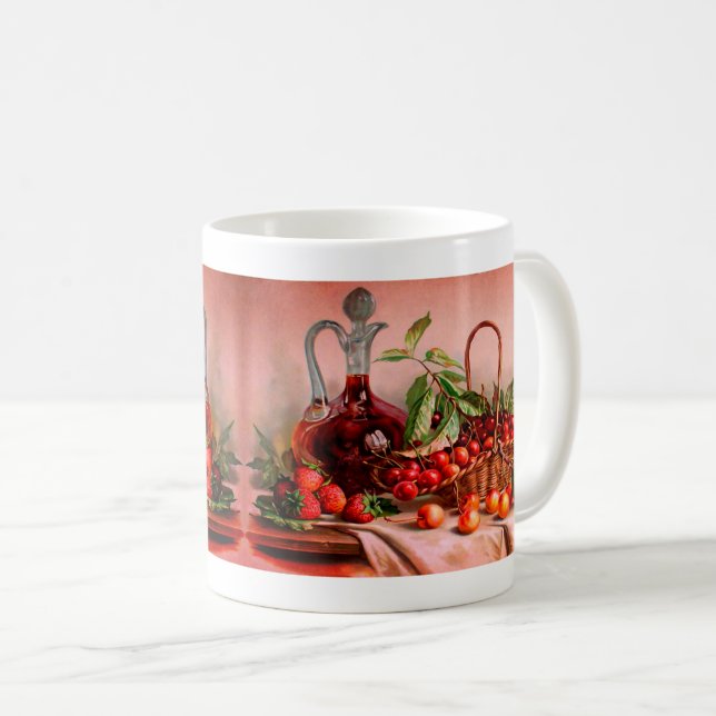 Caneca De Café Frutas de Verão (Frente Esquerda)