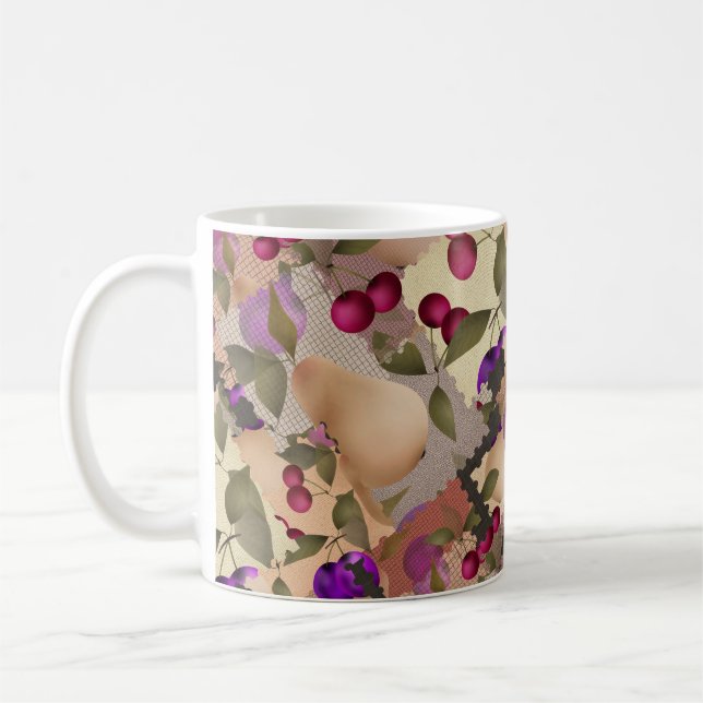 Caneca De Café Frutas, patchwork (Esquerda)