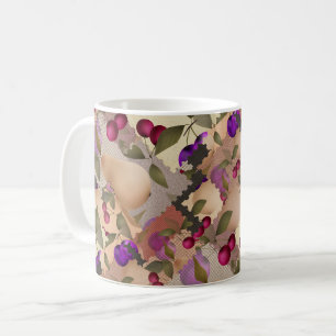 Caneca De Café Frutas, retalhos, bagas, pera, cereja, ameixa