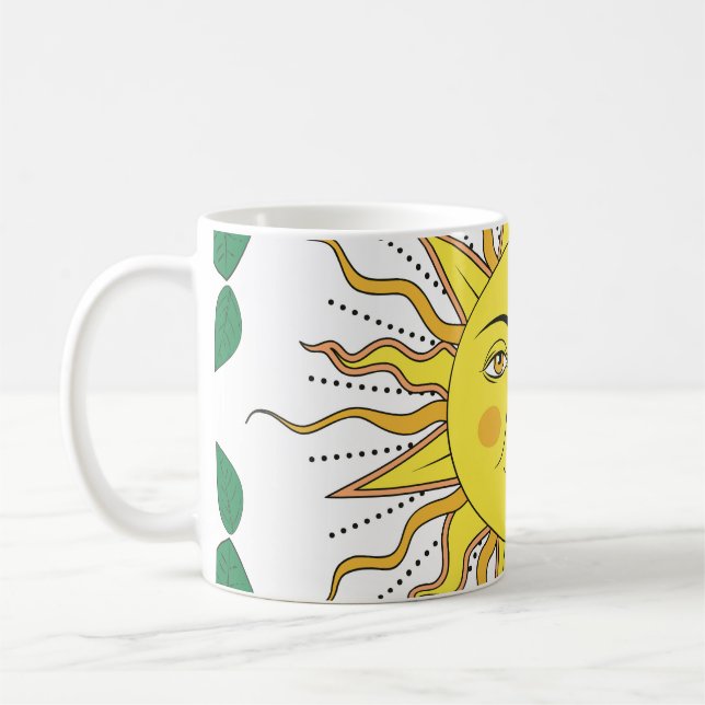 Caneca De Café Frutas Tropicais De Limão, Face Solar. (Esquerda)