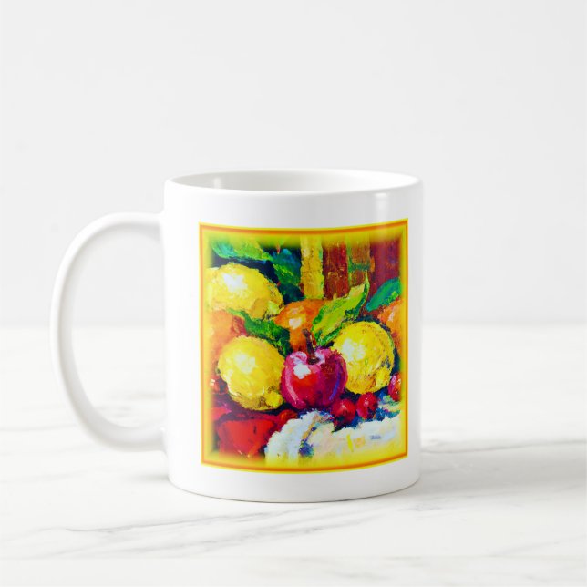 Caneca De Café Frutas Tropicais Piando. Comprar Agora (Esquerda)