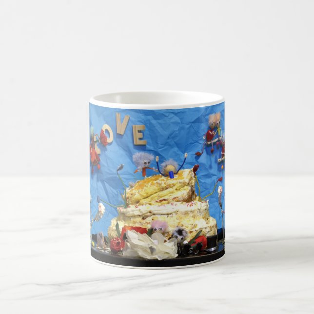 Caneca De Café Fubby feest met taart en bruidspaar. (Centro)