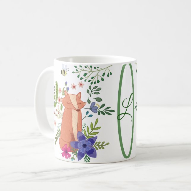 Caneca De Café Fuchs im Wald personalisiert  (Frente Esquerda)