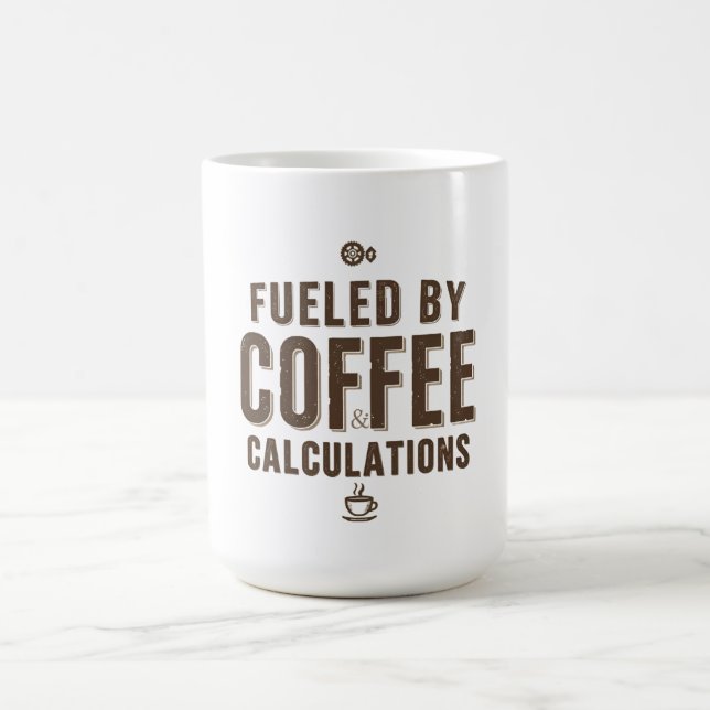 Caneca De Café Fueled by Coffee & Calculations (Centro)