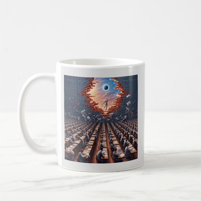 Caneca De Café Fuga da Matrix: Sala de Exame Surreal (Esquerda)