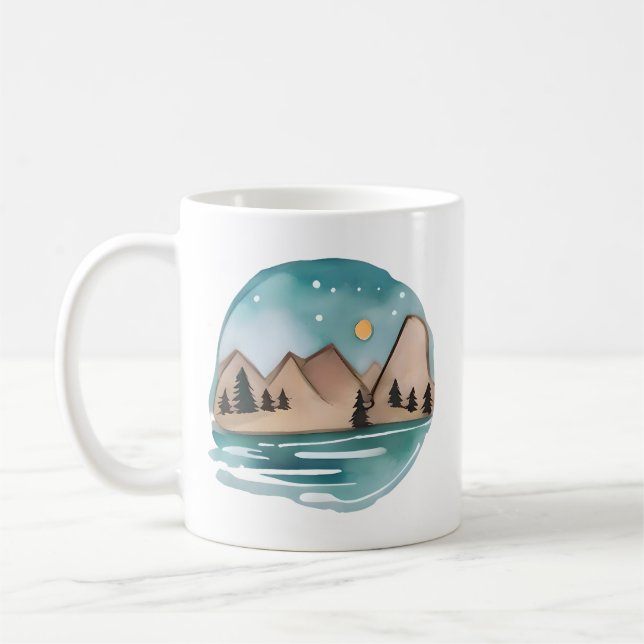 Caneca De Café Fuga de montanha sob as estrelas (Esquerda)