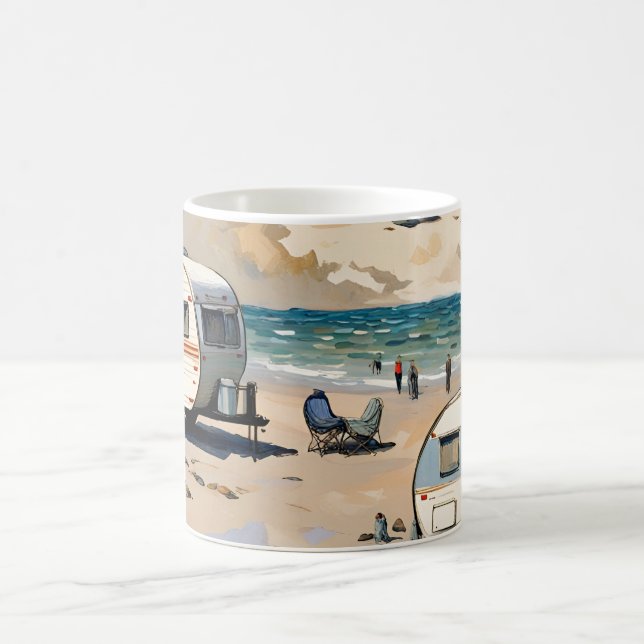 Caneca De Café Fuga, Vintage Caravan na praia (Centro)