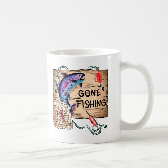 Caneca De Café Fui Pescar (Direita)