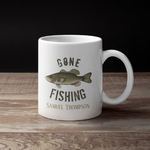 Caneca De Café Fui Pescar Robalo Peixe Pescador Moderno Café