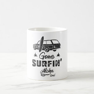 Caneca De Café Fui Surfar Hora Aloha