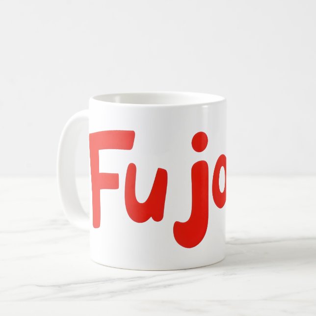 Caneca De Café Fujoshi Red Fan Slogan (Frente Esquerda)