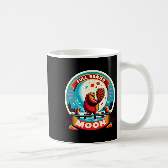 Caneca De Café Full Moon Beaver  (Direita)