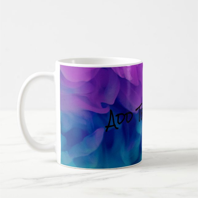 Caneca De Café Fumaça digital roxa e azul (Esquerda)