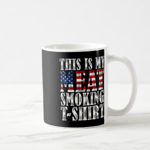 Caneca De Café Fumante Retro Bbq Bandeira Vintage Dos EUA Esta É