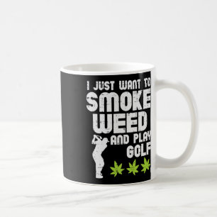 Caneca De Café Fumar Maconha Jogar Golfe Golfe Thc Golfista Doidã