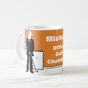 Caneca De Café Fun Design for the Office Worker Golf Lover