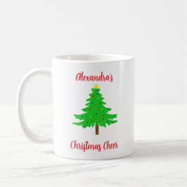 Caneca De Café Fun Festive Merry Christmas Trees