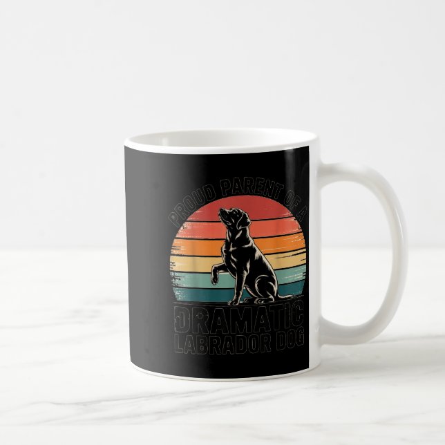 Caneca De Café Fun Labrador Drama Dog Pet Lover Parent Mom Dad Bl (Direita)