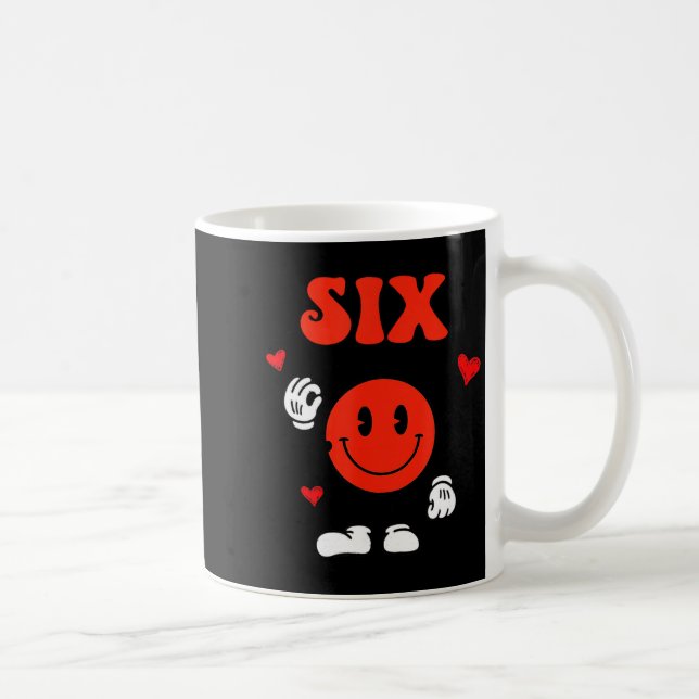 Caneca De Café Fun Number 6 Funny 67 Meme Six Seven 6 7 Valentine (Direita)