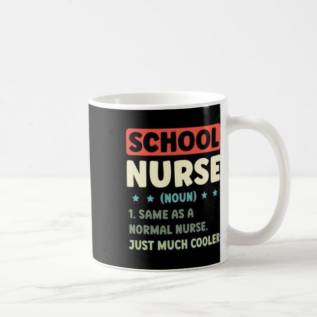Caneca De Café Fun School Nurse Definition Byck To School  (Direita)