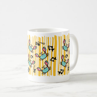 Caneca De Café Fun Seafood Crab Fish 