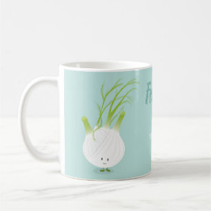 Caneca De Café Funcho Torna Tudo Rico Comida Branco Azul