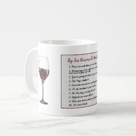 Caneca De Café FUNCIONAR 10 Principais Motivos Para Beber TEXTO D
