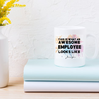 Caneca De Café Funcionário Engraçado Parece Personalizado