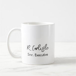 Caneca De Café Funcionário executivo minimalista moderno