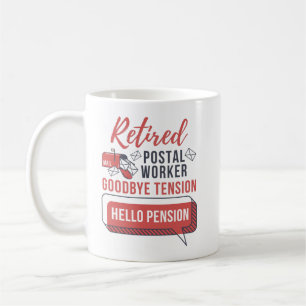 Caneca De Café Funcionário Postal Aposentado Carteiro Aposentador