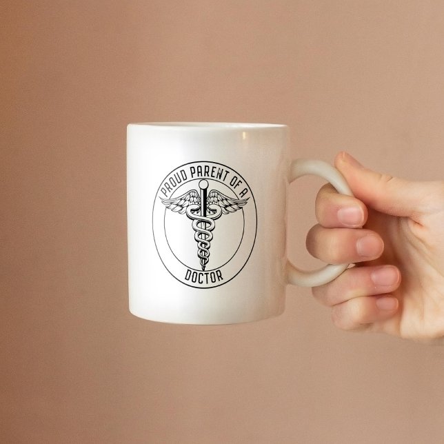 Caneca De Café Funcionarios de Caduceus de Hermes Orgulhoso Pai d (Criador carregado)