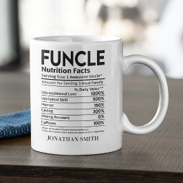 Caneca De Café Funcle Nutritions Facts, Funny uncle