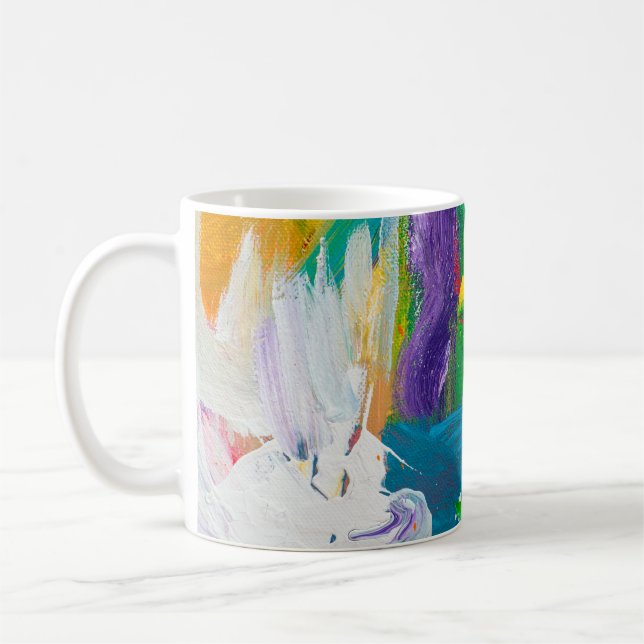 Caneca De Café Fundo abstrato. abstrato,acrílico,ar (Esquerda)