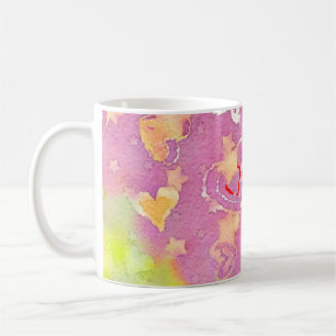 Caneca De Café fundo abstrato com textura aquosa, Óleo p